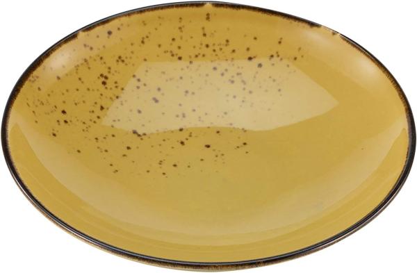 CreaTable 21977 Nature Collection Suppenteller Ø 22 cm, curry, 6-teilig (1 Set)