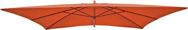 Ersatz-Bezug für Holz-Sonnenschirm Florida 2x3m, Sonnenschirmbezug Gartenschirmbezug ~ terracotta