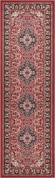 Orientalischer Kurzflor Teppich Skazar Isfahan Rot - 80x250x0,9cm