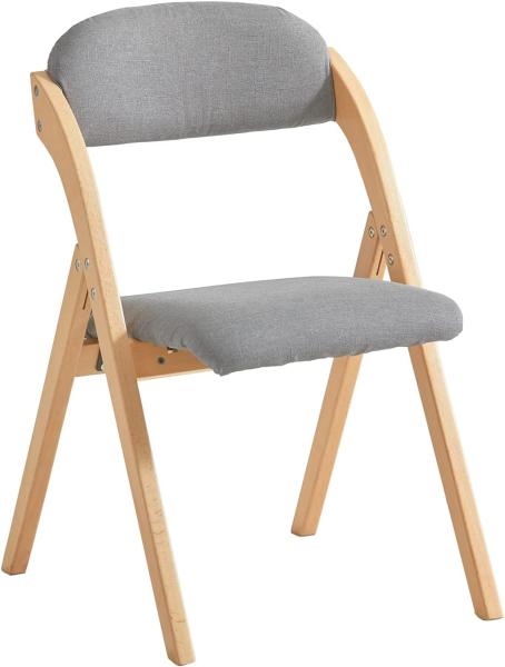 SoBuy FST92-N Klappstuhl Küchenstuhl mit gepolsterter Sitzfläche und Lehne grau BHT ca. : 47x79x57cm