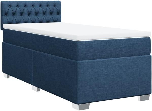 Boxspringbett mit Matratze Blau 100x200 cm Stoff 3288112