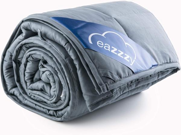 Genius eazzzy Gewichtsdecke 135 x 200 cm 10kg - Therapiedecke mit Glasperlen für Erwachsene gegen Schlafstörung Anti Stress - Bettwäsche schwer Weighted Blanket besseres Schlafen