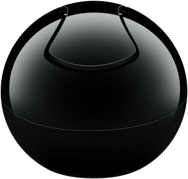 Spirella 'Bowl' Abfalleimer, schwarz/schwarz, 1 Liter