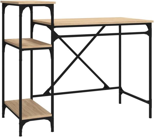 Schreibtisch mit Regal Sonoma-Eiche 105x50x90 cm Holzwerkstoff