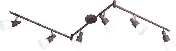 LED Deckenlampe, braun, verstellbar, bewegliche Arme, L 157 cm