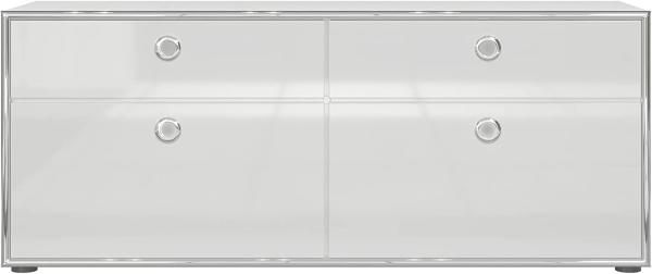 'Infinity' TV-Lowboard klein, weiß Hochglanz, 147 x 60 cm