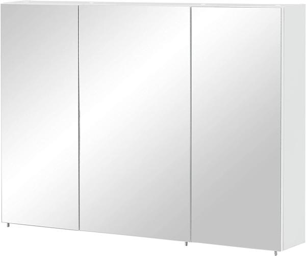 Schildmeyer Basic Spiegelschrank, Melaminharzbeschichtete Spanplatte, Weiß, 100 cm