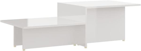 Couchtisch Hochglanz-Weiß 111,5x50x33 cm Holzwerkstoff