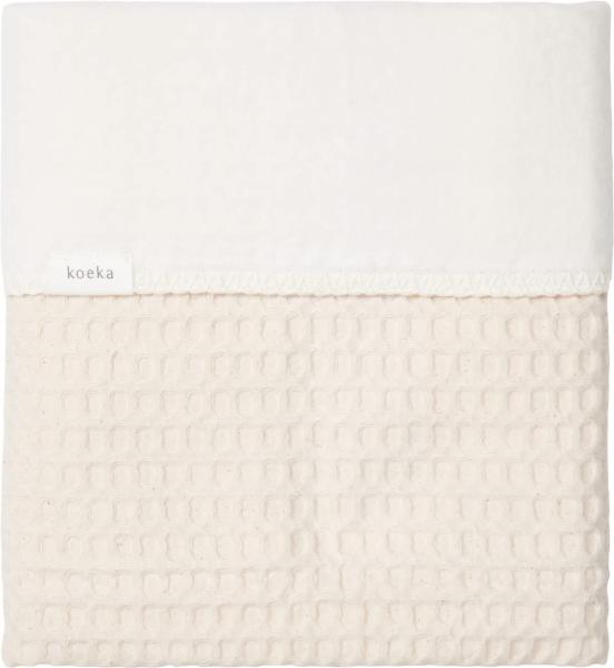 Koeka Amsterdam Wafel Bettdecke - Cotton Fleece - Natur Weiß off white 1