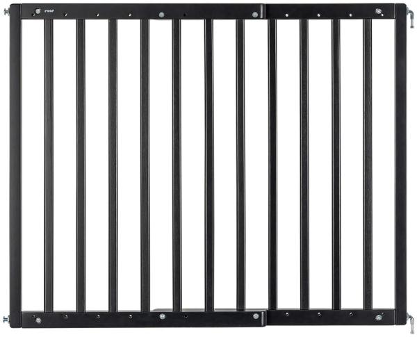 Türgitter und Treppenschutzgitter zum Schrauben, Baukasten zum Zusammenbauen, ausziehbar 63-103,5 cm, schwarz