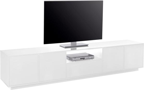 TV-Board >Syrakus< in weiß Hochglanz - 220x46x41,4 (BxHxT)