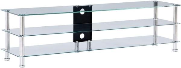 vidaXL TV-Tisch Transparent 150 x 40 x 40 cm Gehärtetes Glas