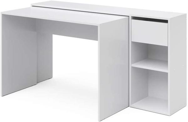 Vicco 'Ben' Schreibtisch, Weiß, ausziehbar