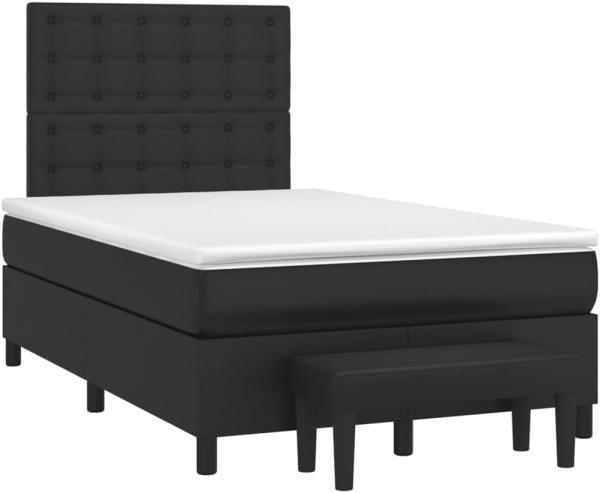 Boxspringbett mit Matratze Schwarz 120x200 cm Kunstleder 3137653