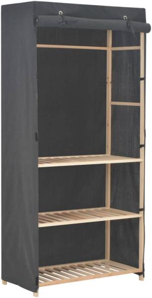 vidaXL 3-stufiger Kleiderschrank Grau 79 x 40 x 170 cm Stoff