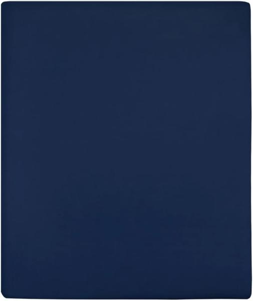 Spannbettlaken Jersey Marineblau 100x200 cm Baumwolle