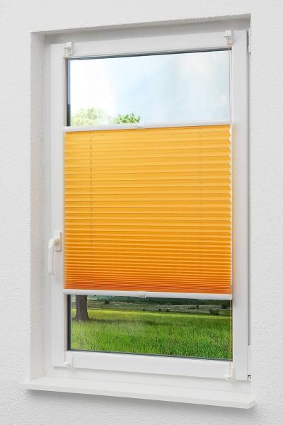 Plissee Klemmen Orange, LYSEL®, blickdicht, HxB 130x60cm