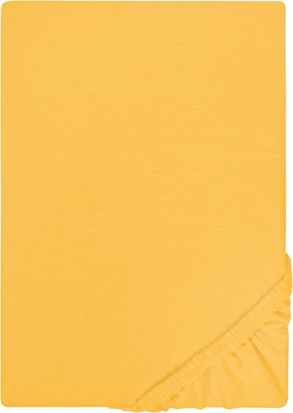 Castell Jersey-Stretch Spannbettlaken 180x200 cm - 200x200 cm Gelb