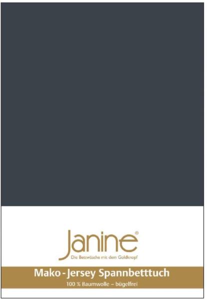 Janine Spannbetttuch 5007 Mako Jersey 90/190 bis 100/200 cm Titan Fb. 78