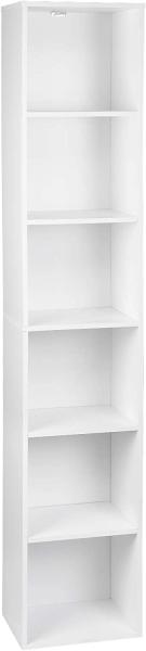 Bücherregal mit 6 Ebenen Modell Kuep weiß