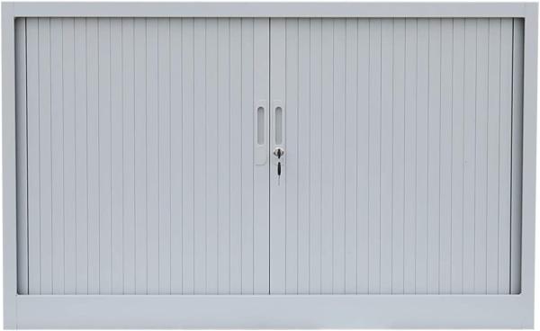 Querrollladenschrank Sideboard 120cm breit Stahl Büro Aktenschrank Rolladenschrank grau (HxBxT) 750 x 1200 x 460 mm / 555120