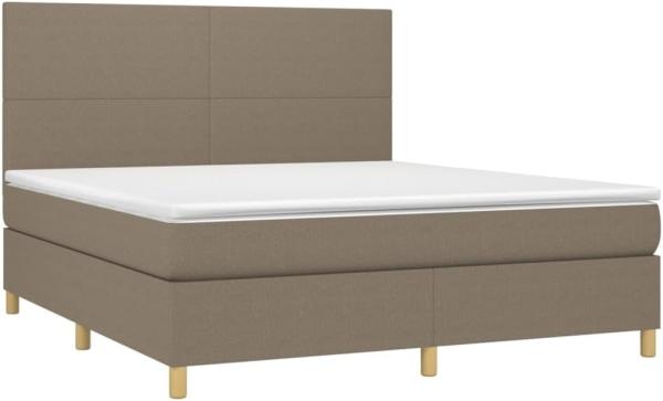 Boxspringbett mit Matratze Taupe 160x200 cm Stoff