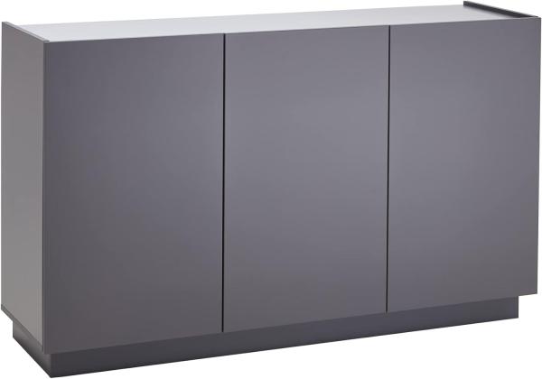 Sideboard 'Luca' in Grau matt Lack, 138 cm