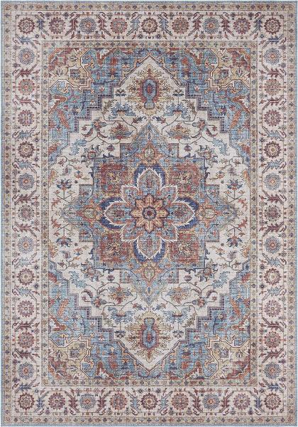 Vintage Teppich Anthea Cyanblau - 200x290x0,5cm