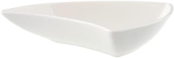 Villeroy & Boch – NewWave Move Geschwungene Schale, Premium Porzellan Servierplatte, 14x15 cm, weiß