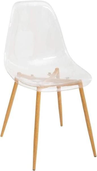 Sitzstuhl 'Taho' , transparent, Füße in Eichenoptik