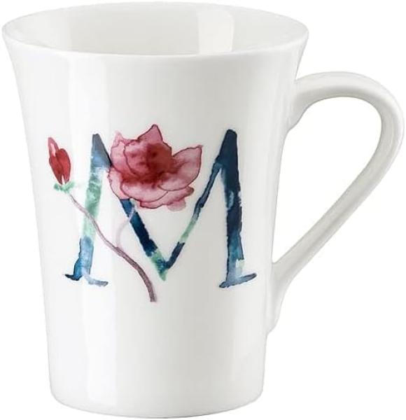 Hutschenreuther Flower Alphabet Becher mit Henkel - M, Bone China, Magnolia, 400 ml, 02048-727392-15505