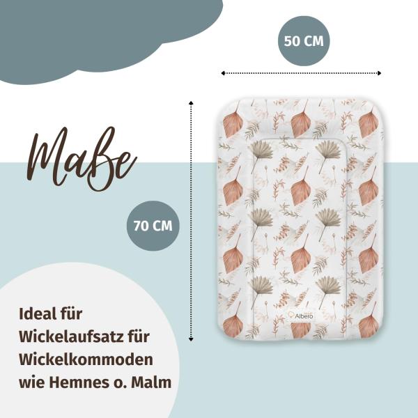 Wickelauflage 50x70 Wickelunterlage Abwaschbar für Wickelkommode Wasserdicht Wickeltisch Zubehör Wickeltischauflage Rostig Boho Baby Changing Mat Bild 4