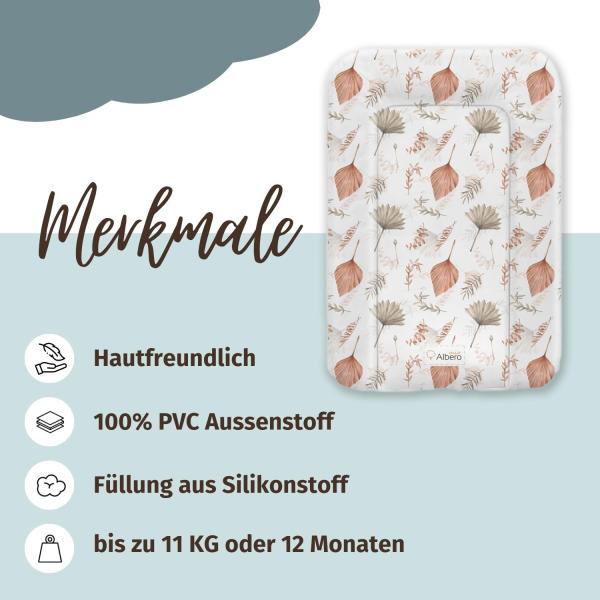 Wickelauflage 50x70 Wickelunterlage Abwaschbar für Wickelkommode Wasserdicht Wickeltisch Zubehör Wickeltischauflage Rostig Boho Baby Changing Mat Bild 2