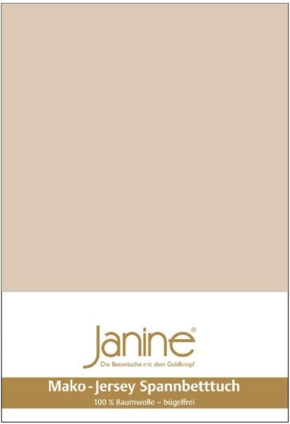 Janine Spannbetttuch MAKO-FEINJERSEY Mako-Feinjersey sand 5007-29 150x200