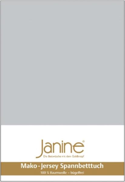 Janine Spannbetttuch 5007 Mako Jersey 90/190 bis 100/200 cm Silber Fb. 18
