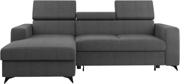 Ecksofa Kiarge Premium Cord (Farbe: Poso 22, Seite: Links LC+2R)