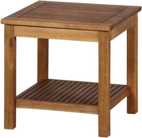 Astoria Beistelltisch 45x45x45 cm Gestell und Tischplatte Akazienholz natur geölt