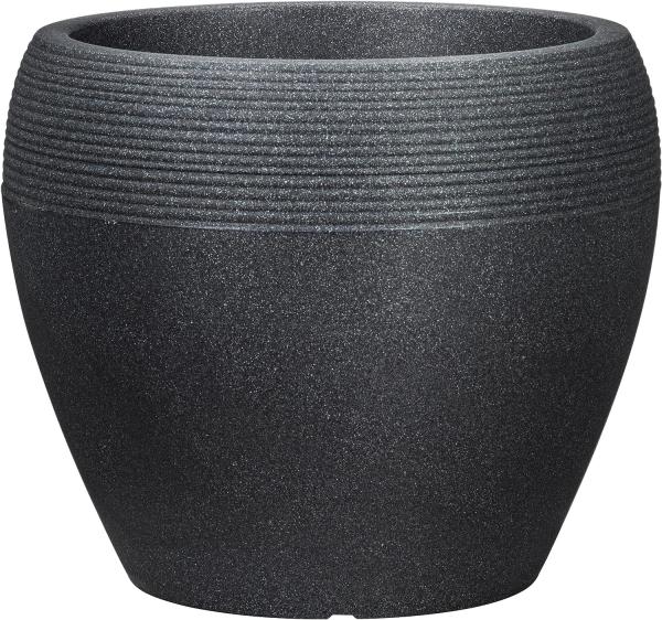 Scheurich Pflanzgefäß Lineo Ø 30 x 24,1 cm schwarz granit