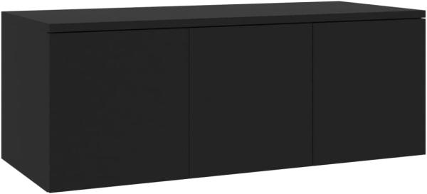 vidaXL TV-Schrank Schwarz 80x34x30 cm Spanplatte