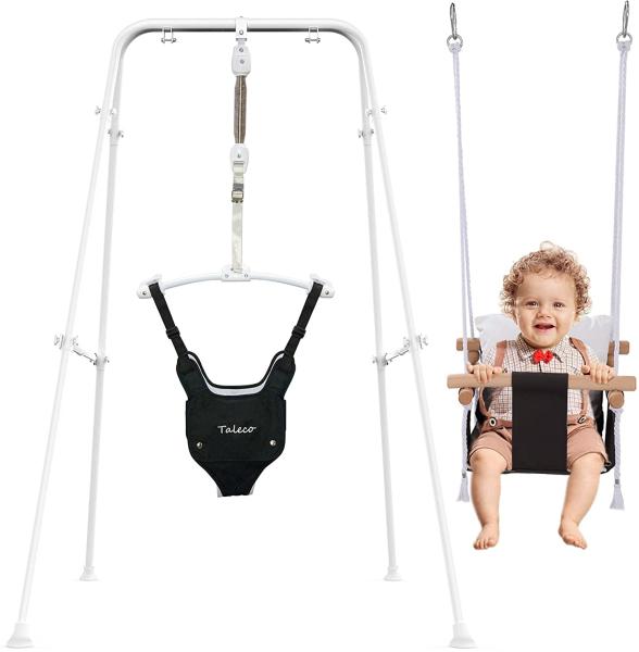 2 in 1 Baby Jumper mit Kleinkindschaukel, Babywippe und Schaukel, Indoor Outdoor Babyschaukelsitz…