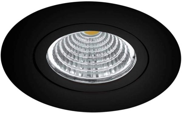 Eglo 98609 Hochvolt LED Einbauleuchte SALICETO schwarz 2700K rund Ø8,8cm H:4,2cm schwenkbar dimmbar