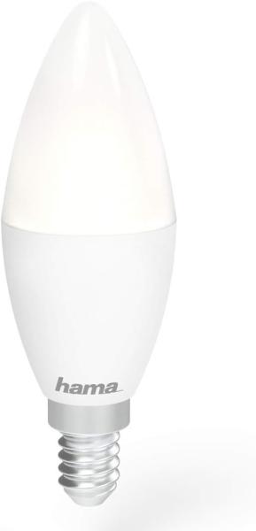 Hama WLAN LED Lamp E14 5. 5W Dimmable Candle for Voice / App Control white
