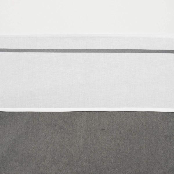 Meyco Bettlaken mit Zierrand, 75 x 100 cm, grau/weiß