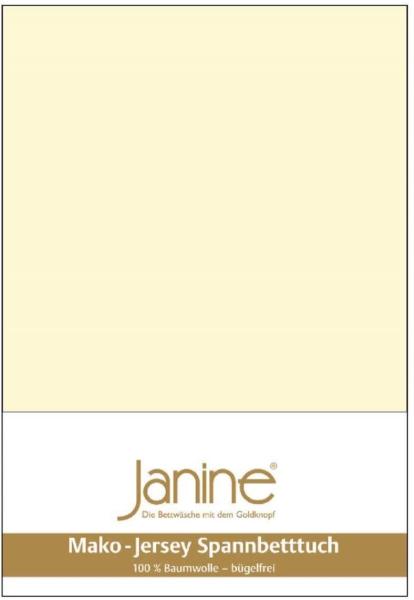 Janine Mako Jersey Spannbetttuch Bettlaken 180 - 200 x 200 cm OVP 5007 17 champagner