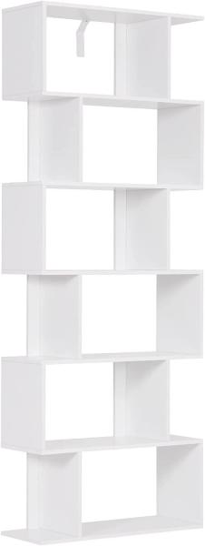 Bücherregal Modell Hashy mit 6 Fächer weiß