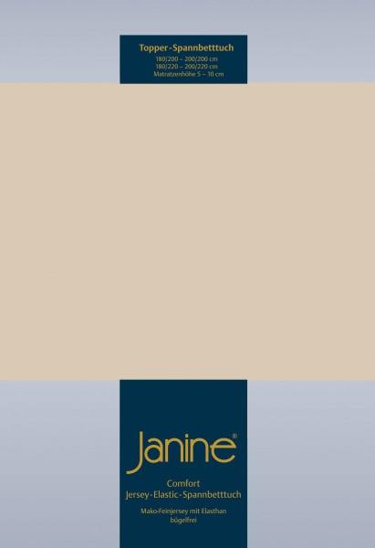 Janine Topper Comfort Jersey Spannbetttuch|140x200 cm - 160x220 cm| sand