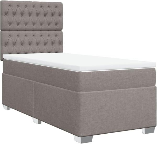 Boxspringbett mit Matratze Taupe 90x190 cm Stoff 3292654