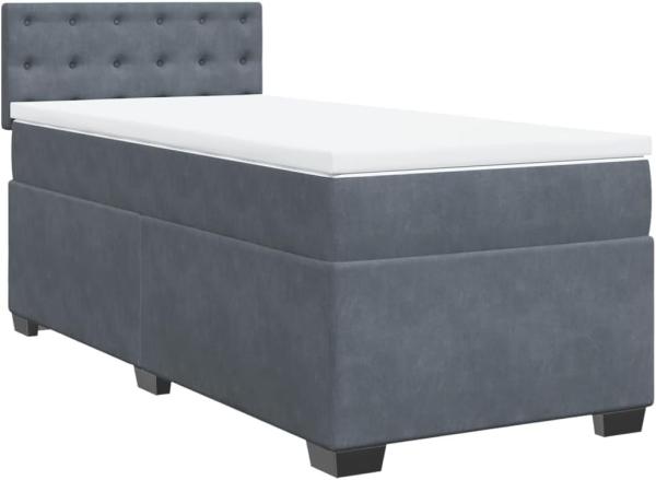 Boxspringbett mit Matratze Dunkelgrau 90x190 cm Samt 3288487