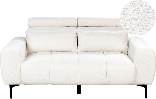 2-Sitzer Sofa Bouclé weiß VEGAMO