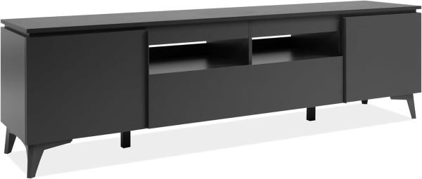 TV-Lowboard Bertrix in grau und Schiefer 177 cm